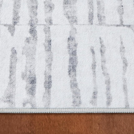Wyatt & Ash Dream Mink Washable Rug Strata Texture Biege/Cream Abstract 5'3" x 7'5" Area Rug