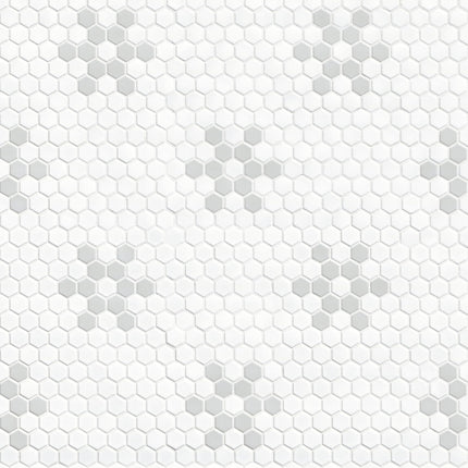 MSI White and Gray 12 in. x 12 in. Mod Petal Patte
