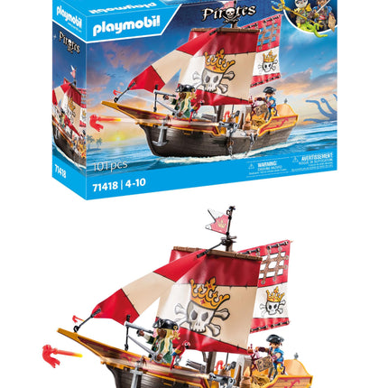 Playmobil 71418 Pirates: Small Pirate Vessel, exci