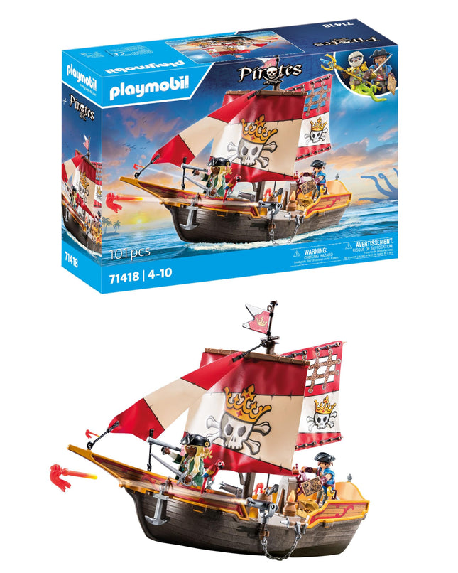 Playmobil 71418 Pirates: Small Pirate Vessel, exci