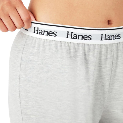 Hanes Women's Originals Comfywear Straight Leg Leisure Pants, Heritage Grey Marle, XS