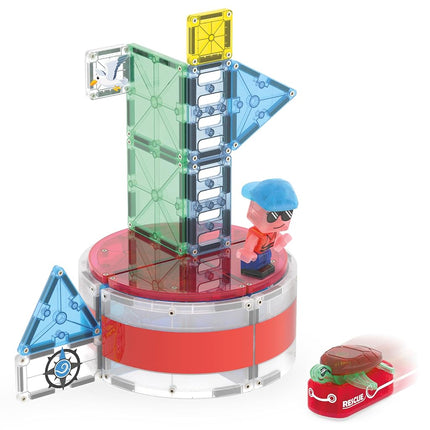 Magna-Tiles Lighthouse Rescue 26-Piece Magnetic Construction Set, The Original Magnetic Building Brand