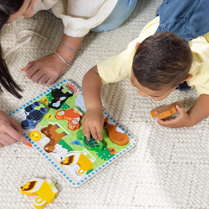 SABLON Melissa and Doug 3724 Stacking Puzzle 3-D 8 Pieces Pets Theme