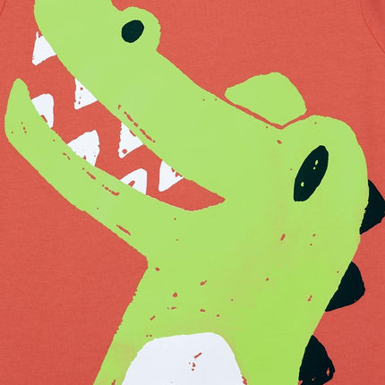 Camisetas gráficas de manga corta de animales para bebés y niños pequeños de The Children's Place, paquete múltiple, tiburón/loro/caimán/tigre, 12-18 meses