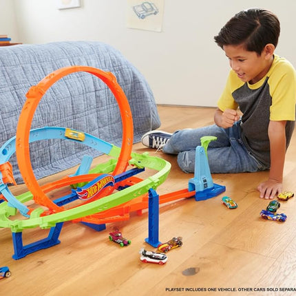 Hot Wheels Action Loop Cyclone Challenge Track Set & Toy Car