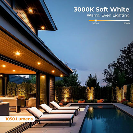GvvooHome Soft White PAR38 LED Flood Light Bulbs Dimmable Waterproof E26 Bulb for Outdoor, 3000K Warm Beam, 13W, 100W Equivalent, 1050 Lumen, Patio, Porch, Yard, Pack of 6