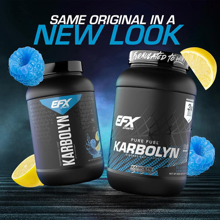 EFX Sports Karbolyn Fuel Complex Carbohydrate Post Workout & Pre Workout Powder Clinically Tested Intense Energy Supplement Shake,Blueberry Lemonade, (4 LB 4.8 OZ)