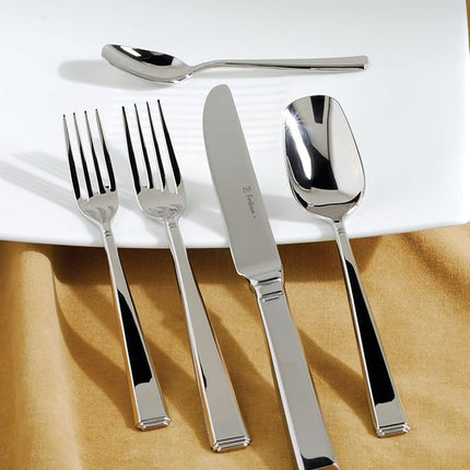 Fortessa Scalini 18/10 Stainless Steel Flatware, 5 Piece Place Setting, Service for 1