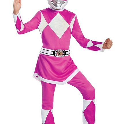 Disguise Pink Ranger Deluxe Child Costume, Pink, S