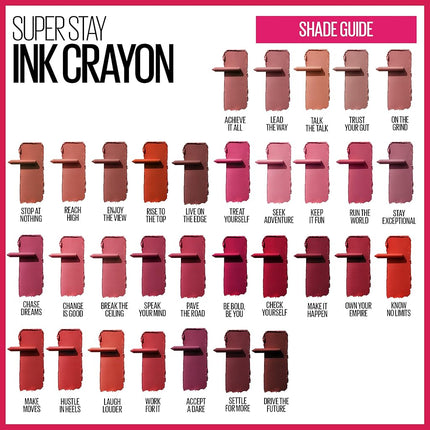 Maybelline New York SuperStay Ink Crayon Lipstick, Accept A Dare,4.5g