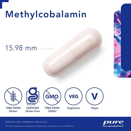Pure Encapsulations Methylcobalamin 1,000 mcg - Vitamin B12 Supplement - Premium Vitamin B12 Capsules - 60 Capsules