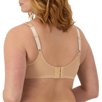 Bali Satin Tracings Minimizer Bra, Underwire Bra, Full-Coverage Bra, Maximum Support Minimizer Underwire Bra, Nude, 40E