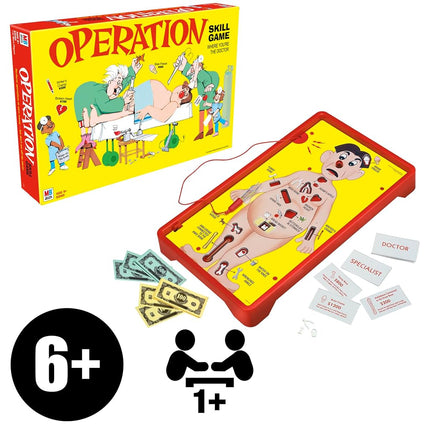 Operation Electronic Board Game With Cards Kids Skill Game Ages 6 and Up (Amazon Exclusive)
