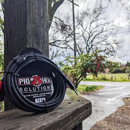 Pig Hog PB-S3410 3.5 mm Stereo to Dual 1/4" Mono (Male) Stereo Breakout Cable, 10 Feet