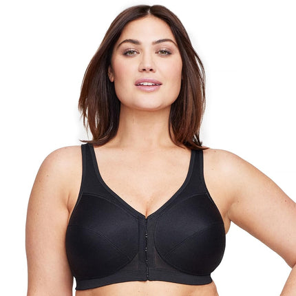 Glamorise MagicLift Front-Closure Posture Back Wirefree Bra 1265 (Women's & Women's Plus) Black