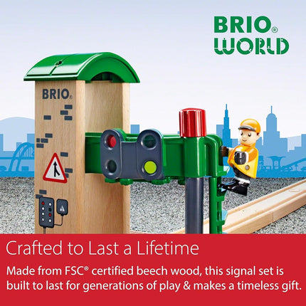 BRIO World Train Signal Station – Wooden Railway Accessory for Kids Age 3 Years and Up, Signal Box Add-On, Compatible with BRIO Railway Sets, Preschool Learning Toy, Gift for Boys & Girls
