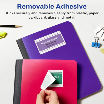 Avery Matte White Removable Rectangle Labels with Sure Feed Technology, 2" x 4", 1,000 Removable Labels, Laser/Inkjet Printable Labels