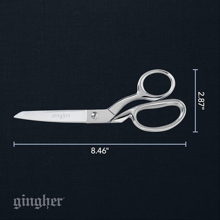 Gingher Dressmaker's Fabric Scissors - 8" Stainless Steel Shears - Sharp Knife Edge Fabric Scissors with Protective Sheath