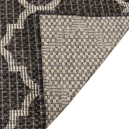 Tapis de la collection Unique Loom Outdoor Trellis – Treillis (Rectangulaire 61 cm x 94 cm, Noir/Ivoire)