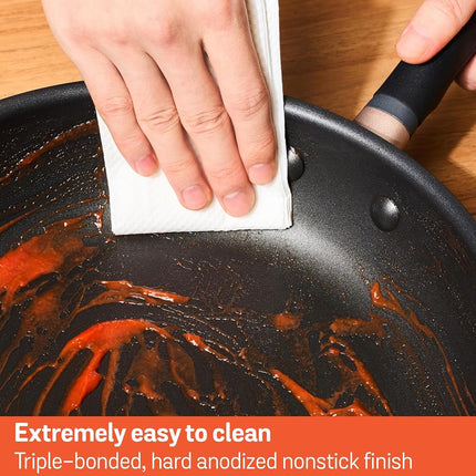 Meyer Accent Series Non Stick Frying Pan 28cm - Large Induction Frying Pan with Ergonomic Silicone Handles, Oven & Dishwasher Safe Durable Cookware, Matte Black
