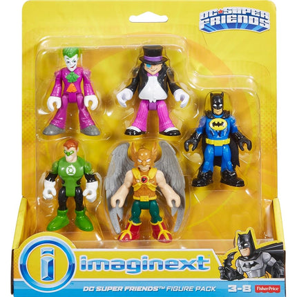 Imaginext BCXV33 DC Super Friends Action Figure Toy Playset - Batman Joker Penguin Green Lantern Hawkman