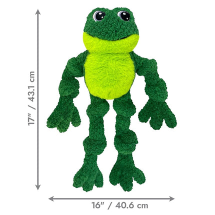 KONG Knots Frog Plush Rope Dog Toy with Squeaker, Large/X-Large Dogs