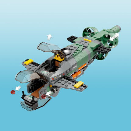 LEGO Avatar: The Way of Water Mako Submarine 75577 Buildable Toy with Alien Fish and Stingray Figures Movie Gift for Children and Movie Fans