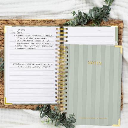 Aesthetic Thick Spiral Notebook Journal For Women in B5 Format - Modern Linen Hardcover College Ruled Note Book With 300 Lined Pages - Perfect For Writing And Staying Organized at Work or School
