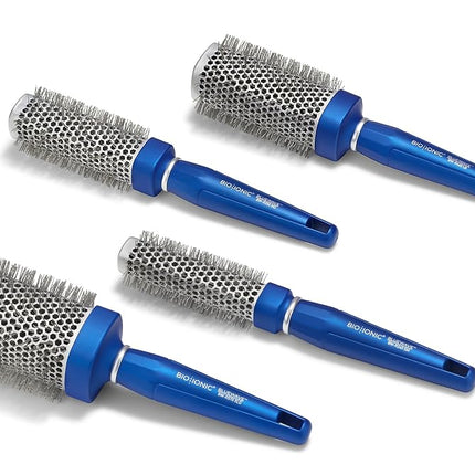 Bio Ionic BlueWave Round Brush, Effortless Hair Styling with Advanced Ion-Infused Bristles for Added Volume and Shine, Small