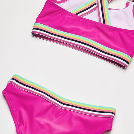 Kanu Surf Maillot de bain bikini athlétique de sport de plage Tanya UPF 50+ pour fille, Bobby Fuschia, 14