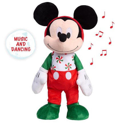 Just Play Disney Holiday Feature Plush - Mickey, Kids Toys for Ages 3 Up