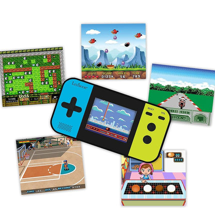 Lexibook JL2377 Compact Cyber Arcade Portable Console, 250, LCD, Battery Operated, Video Game for Children, Black/Blue/Green