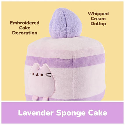 GUND Pusheen Lavender Spongecake Plush, Squishy Toy, Collectible Plush Toy, Dessert Plush, Cat Stuffed Animal for Ages 8 and Up, Purple, 6”