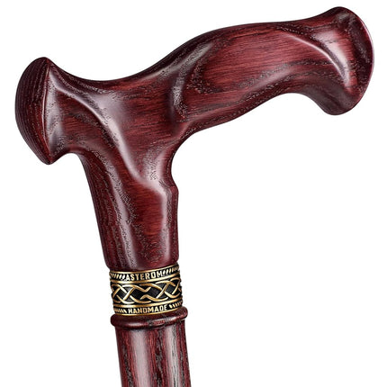 Asterom Walking Cane - Handmade, Ergonomic, Cane for Women - Wooden Walking Sticks for Seniors Women, Unique, Cool (Cherry, 36 Inches)