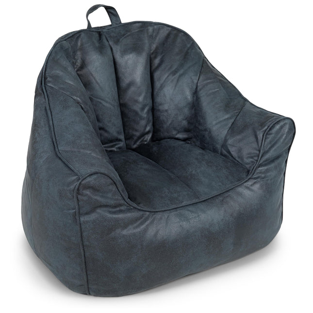Big Joe Hug Bean Bag Chair, Basalt Blue, Vegan Sue