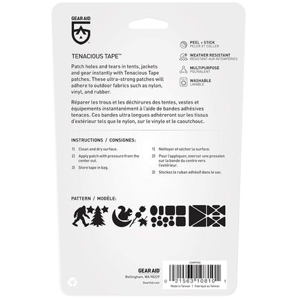 Gear Aid Tenacious Tape Gear Patches for Jacket Repair, Black Nylon, Camping, 3" x 20"