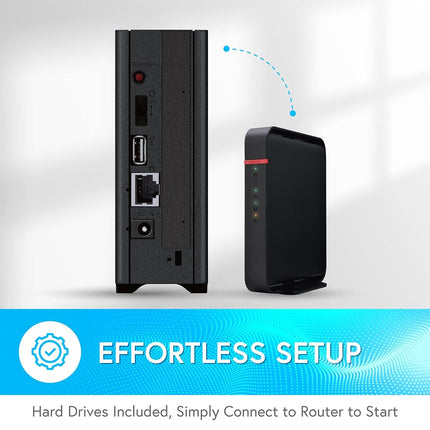 BUFFALO LinkStation 210 6TB 1-Bay NAS Network Attached Storage With HDD Hard Drives Included - Home Cloud or Network Storage Device