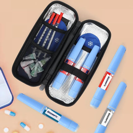 LengKe Insulin Cooler Travel Case for Ozempic Pens – Glp1 Travel Case TSA Approved with 2 TSA-Approved Ice Packs, Long-Lasting Cooling for Wegovy Pens, Ideal for Travel and Daily Use.