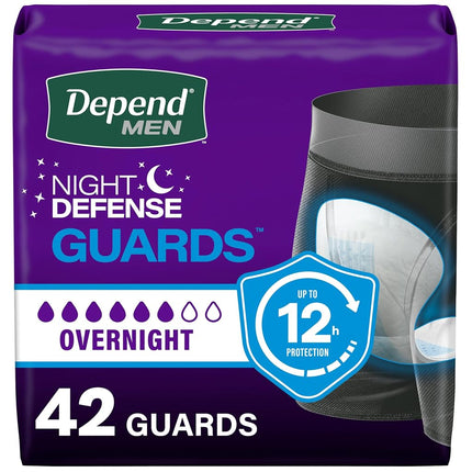Depend Guards Incontinence Pads for Men, Overnight