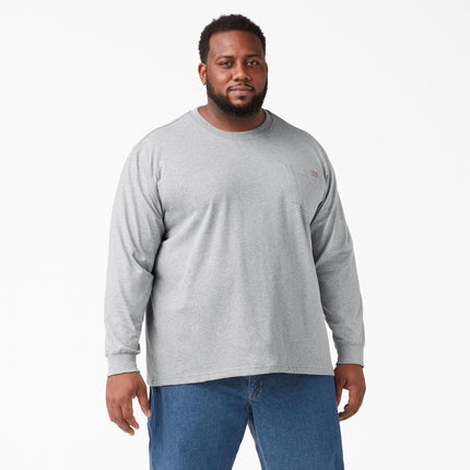 Dickies Men's Big-Tall Long Sleeve Heavyweight Crew Neck, Heather Gray, XX-Large/Tall