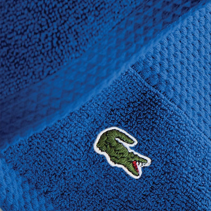 Lacoste Heritage Supima Cotton Wash Cloth, Surf Blue, 13" x 13"