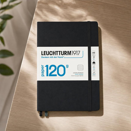 120g Edition Notebook (A5), 203 pages, Ruled, Black