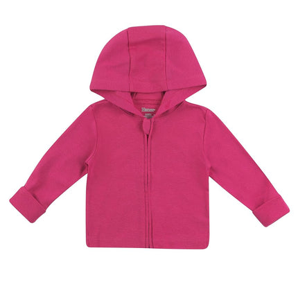 Hanes Hoodie, maille douce à fermeture éclair extensible 4 directions, manches longues, bébés et tout-petits, rose lune de miel, 0-6 mois