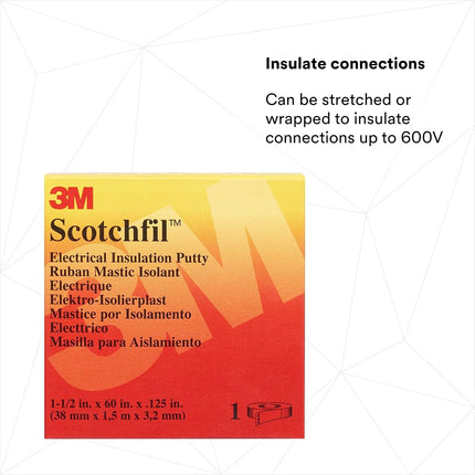 3M Scotchfil Electrical Insulation Putty, 1-1/2 in x 60 in
