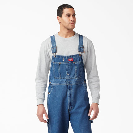 Dickies Men's Bib Smooth Straight Dungarees, Blue (Bleu Rnsd Ind/Blu), W30/L32 (Manufacturer Size: W30/L32)