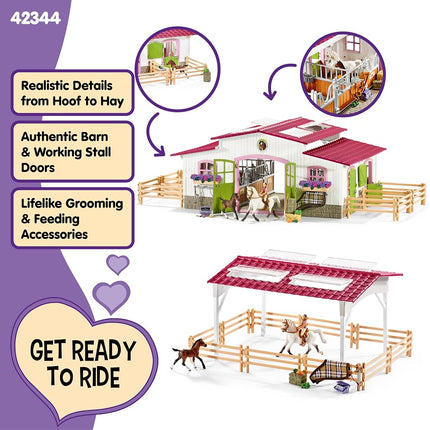 Schleich Horse Club - 97Pc Riding Center With Rider And Horses | 42344