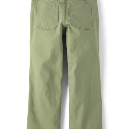 The Children's Place Girls' Patch Pocket Wide Leg Pants, Sachet Pink, 5