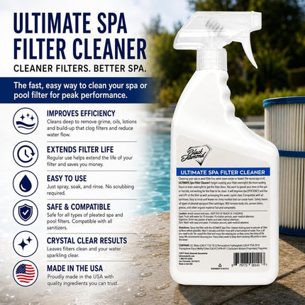 Black Diamond Stoneworks Ultimate Spa Filter Cleaner Spray, 32 oz