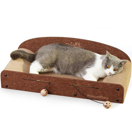 FUKUMARU 26 Inch Cat Scratcher Cardboard Lounge Be