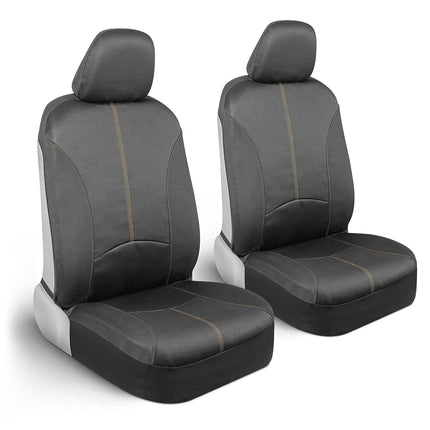 Motor Trend BDK Waterproof Car Seat Covers for Front Seats Only – Comfortable Neoprene Protection with Two-Tone Stitching, Easy to Install, Universal Fit for Most Cars Trucks Vans and SUVs